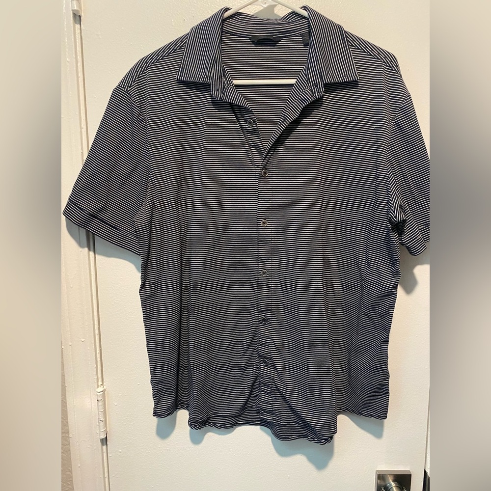 Saks Men's Striped Short Sleeve Shirt